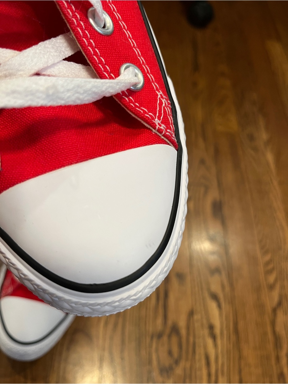Red Converse All Star Chuck Taylors High Tops - Picture 10 of 10